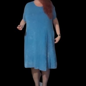 Torrid 2x T shirt dress mineral wash blue